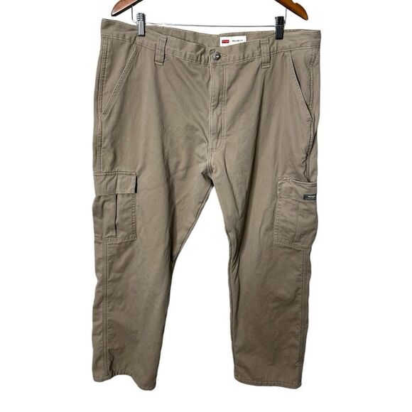 Wrangler Fleece Lined Cargo Pants Men’s Size40x30 Khaki Brown Fleece - Picture 2 of 12